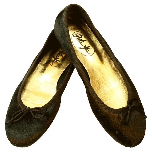 Ballerinas Schuhe Timbuktu by Petruska - Fell Damenschuhe im Schwarz