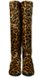 Preview: Animalprint Leo Fellstiefel Patagonia by Petruska - Damenstiefel Leo-Look Cognac