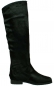 Preview: Schwarze Damenstiefel Boots Taschkent by Petruska - Langschaftstiefel Fell mit Kreppsohle