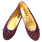 Preview: Lila Leder Ballerinas Agra by Petruska - Wildleder- Damenschuhe in Lila