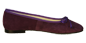 Preview: Leder Ballerina Slipper Lila-Violett Ballerinas Agra by Petruska - Wildleder-Lila