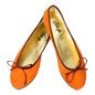 Preview: Orange Ballerinas aus Wildleder -  Ballerinas Delhi by Petruska - Damen-Ballerina-schuhe in Orange