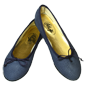 Preview: Blaue Ballerinas Key West by Petruska - Schlangeleder Damenschuhe in Blau