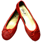 Mobile Preview: Rote Ballerinas Miramichi by Petruska - Fell Damenschuhe in Rot