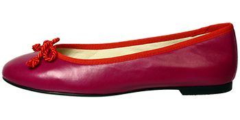 Ballerinas Mumbai pretty Pink by Petruska - Nappaleder Damenschuhe in Pink-Rot