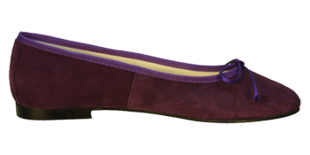 Leder Ballerina Slipper Lila-Violett Ballerinas Agra by Petruska - Wildleder-Lila