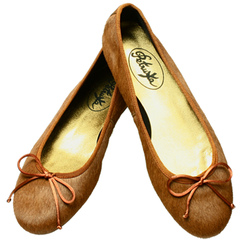 Ballerinas Cognac by Petruska - Fell Damenschuhe in Camel