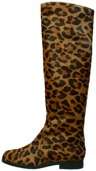 Leostiefel aus Fell by Petruska - Damenstiefel mit Animalprint