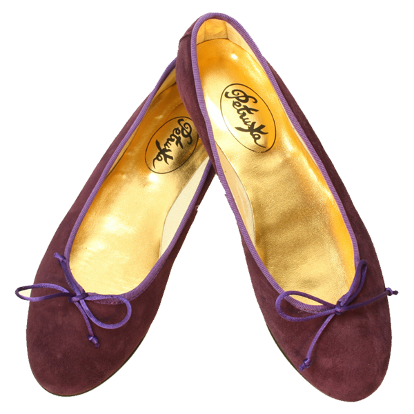 Lila Leder Ballerinas Agra by Petruska - Wildleder- Damenschuhe in Lila
