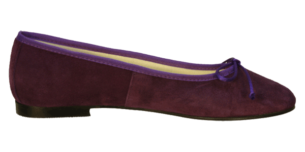Leder Ballerina Slipper Lila-Violett Ballerinas Agra by Petruska - Wildleder-Lila