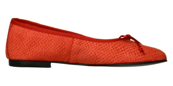 Rote Ballerinas Marrakesch by Petruska - Schlangenleder Damenschuhe in Rot