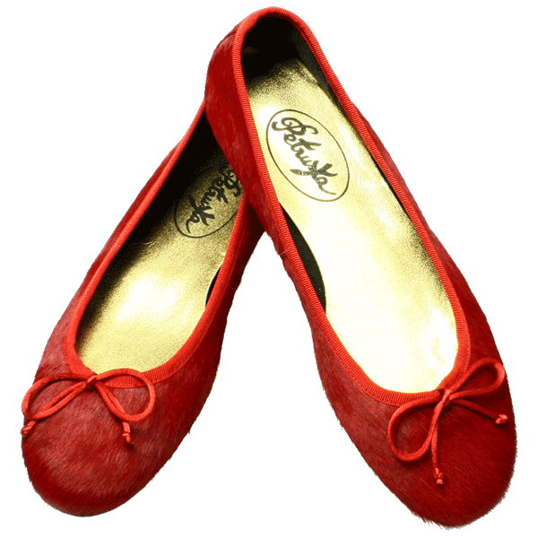 Rote Ballerinas Miramichi by Petruska - Fell Damenschuhe in Rot