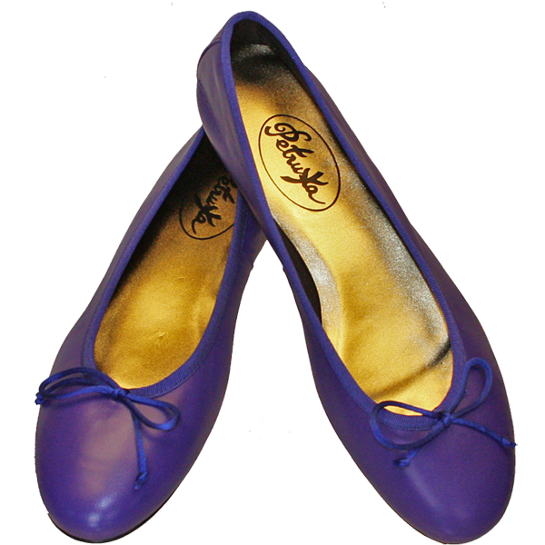 Blaue Ballerinas Nice by Petruska - Nappaleder Damen-Ballerina-Schuhe in Blau