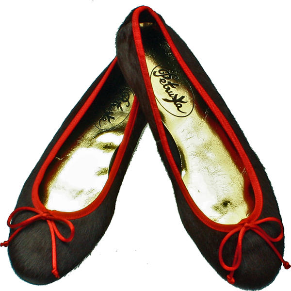 Ballerinas Ottawa by Petruska - Fell Damenschuhe in Braun Rot