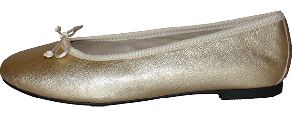 Goldene Slipper aus Leder by Petruska