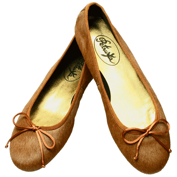 Ballerinas Cognac by Petruska - Fell Damenschuhe in Camel