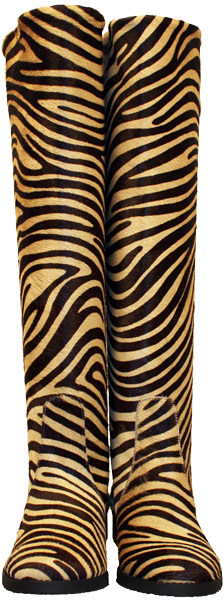 Zebra Fellstiefel Wildprint - Boots Serengeti by Petruska